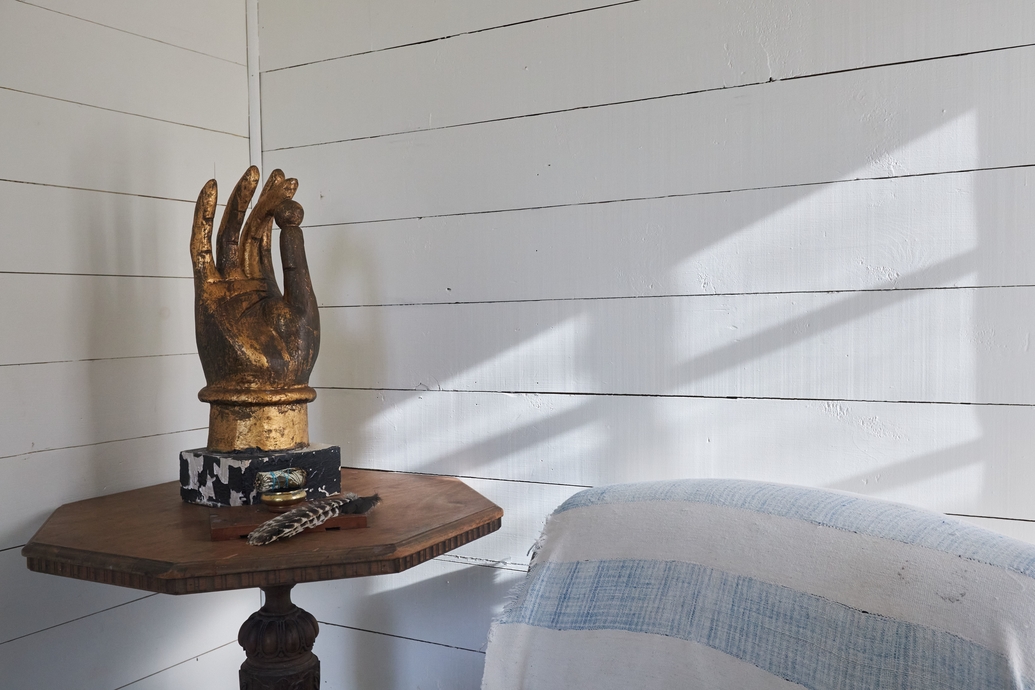Artist Cottage for Rent - Woodstock NY interior wood table