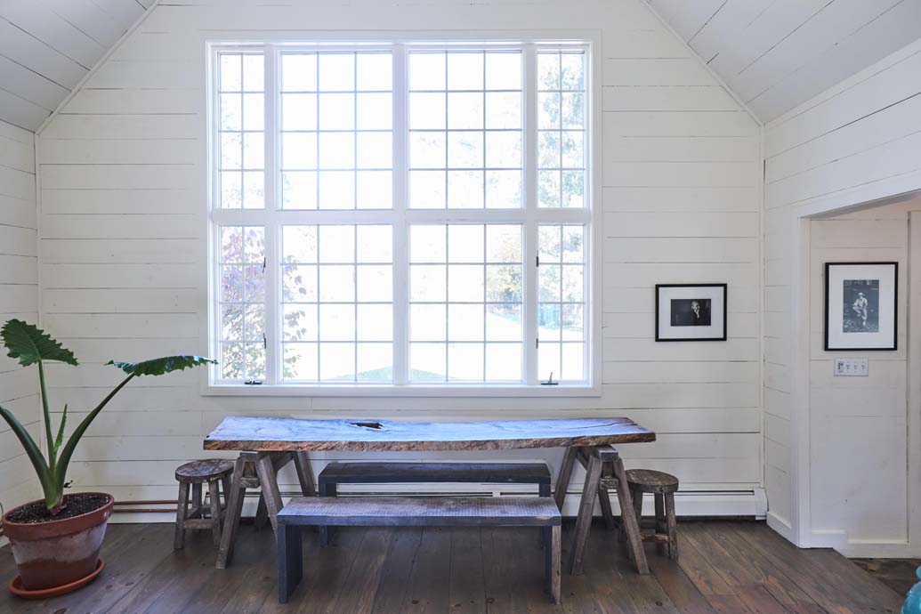 Artist Cottage Woodstock NY interior table and door